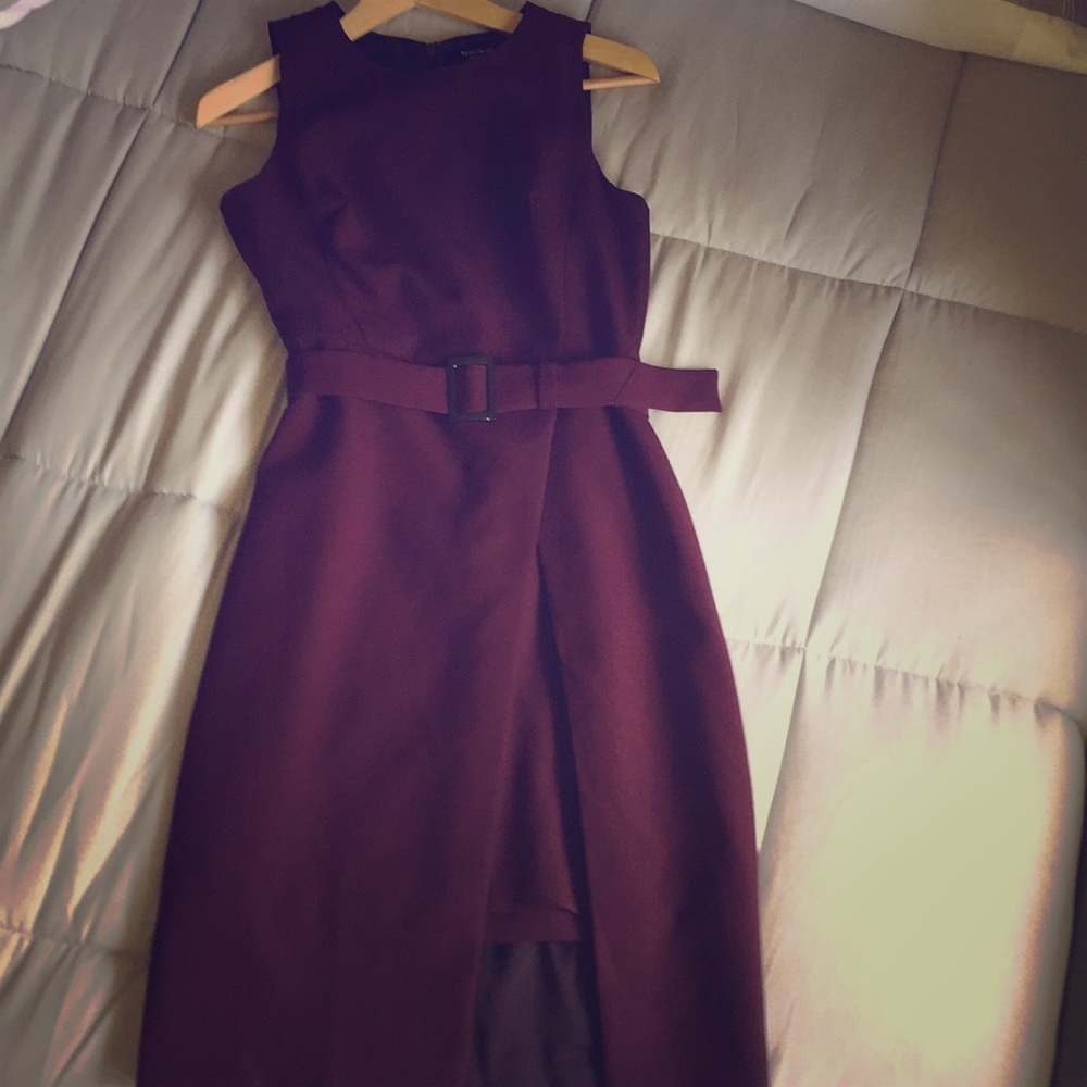 Burgundy cocktail dress
